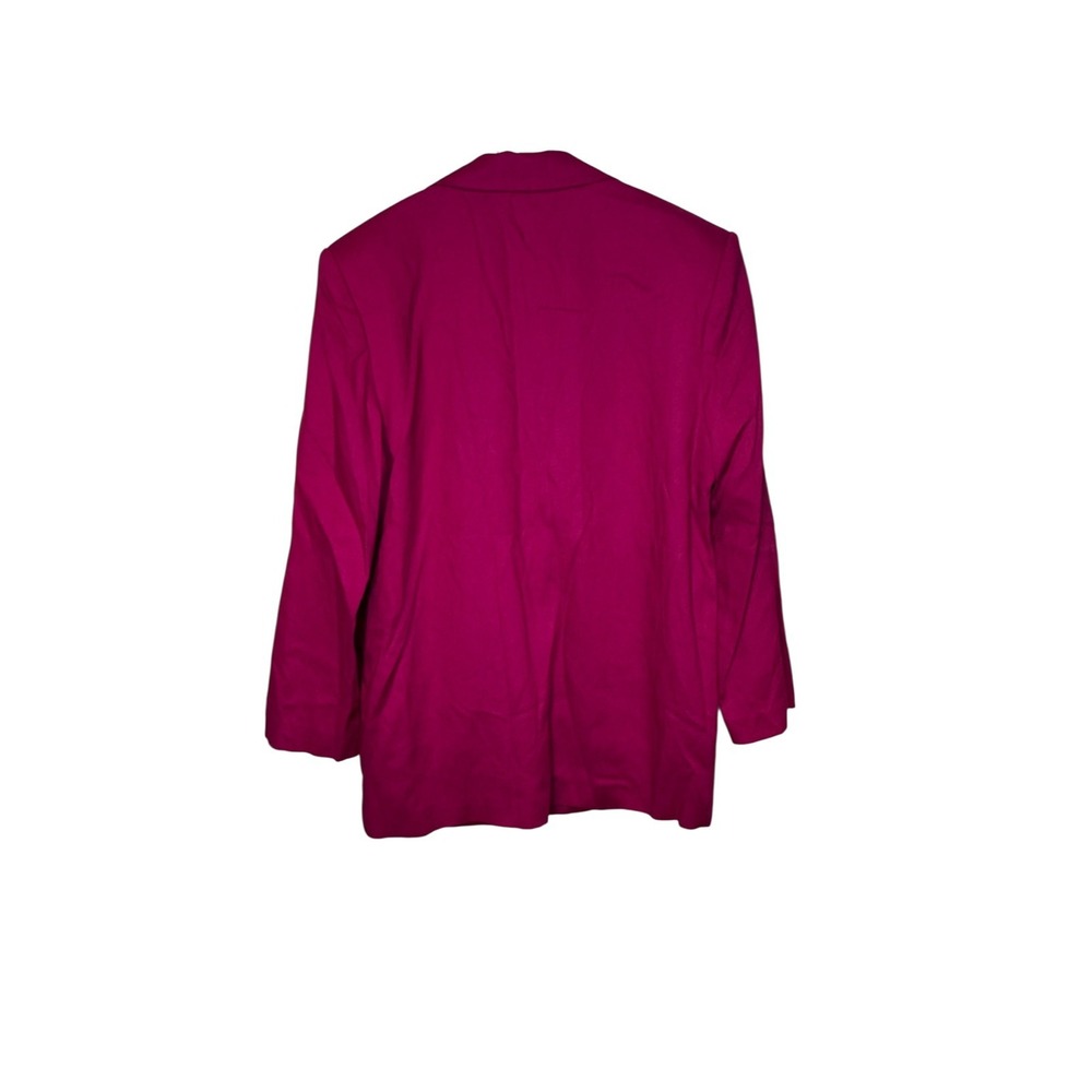 Orvis Womens Blazer Jacket Vintage Lined One Button Hot‎ Pink 12 Made In The USA - Picture 7 of 10